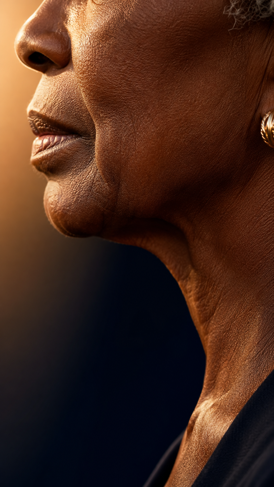Patient with clear, healthy skin